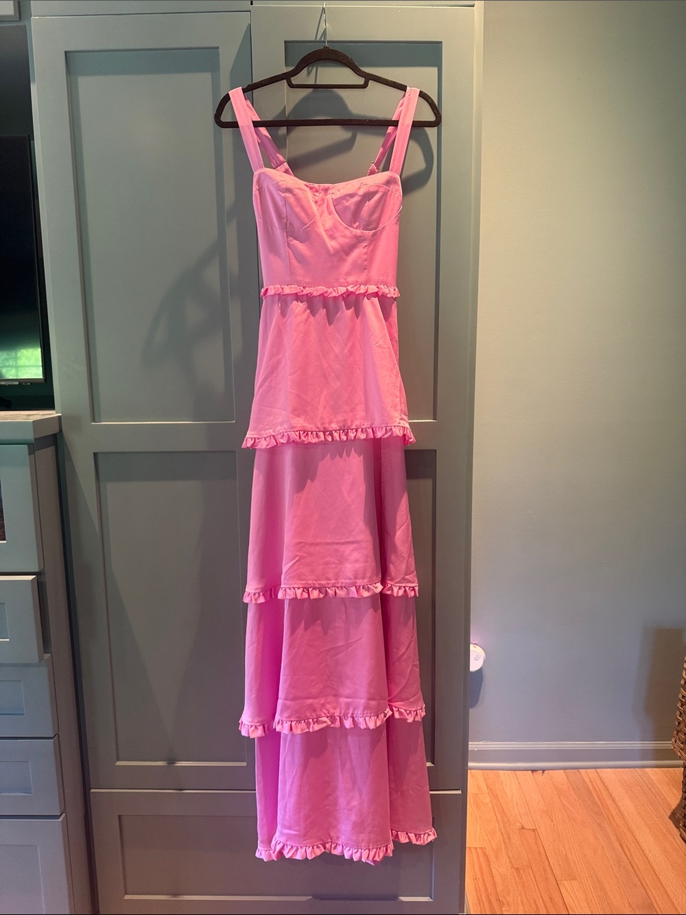 Show Me Your MuMu Pink Tiered Maxi Dress